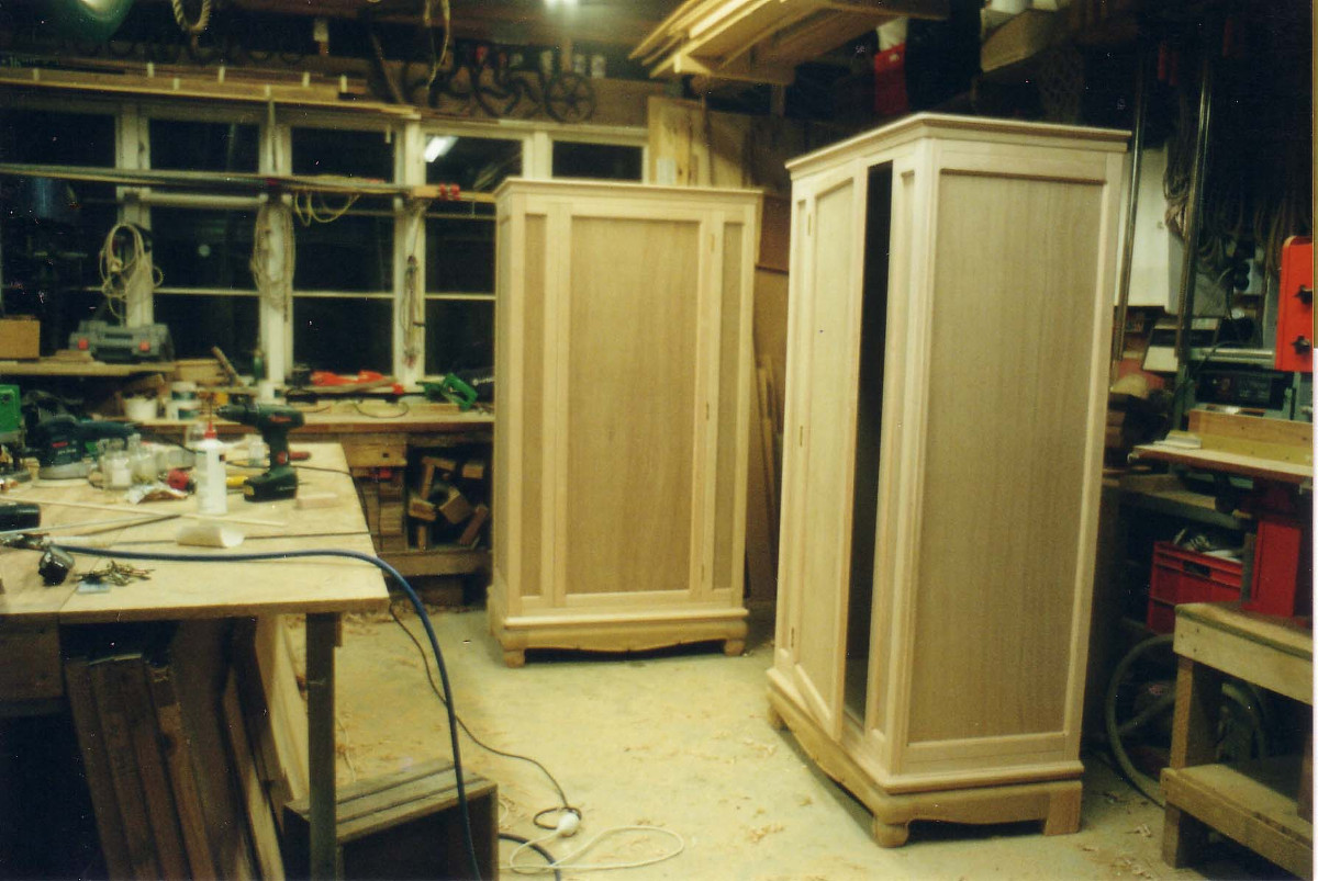 Two identical wardrobes.