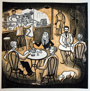 Café Scene Print